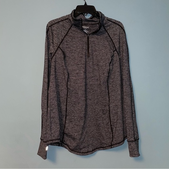 Torrid Active Quarter Zip Pull Over Long Sleeve with Thumbholes Size 2X - Picture 1 of 6